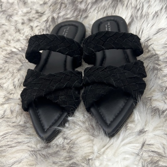 Rag & Bone Lewis Pointed Toe Slide Sandal Black sz6  $350 - Picture 3 of 5